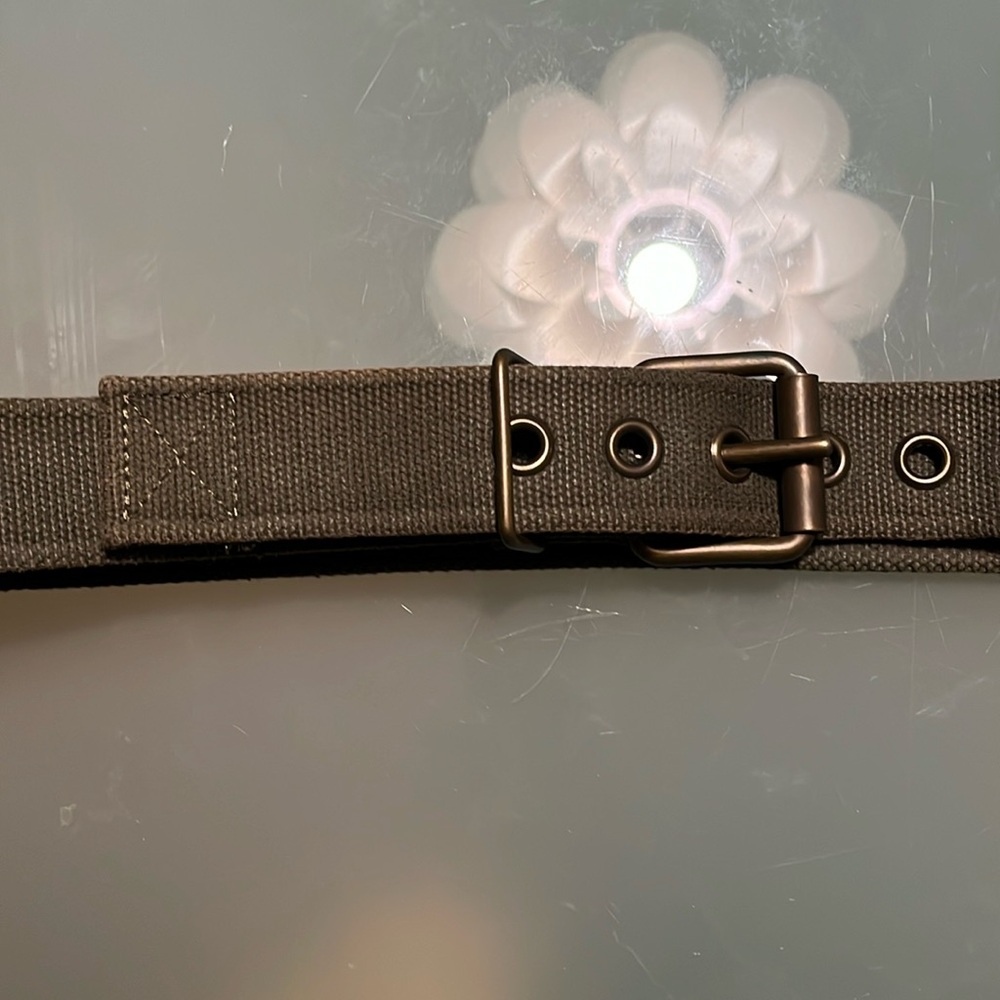 J. Crew Military Green Canvas Cotton Belt